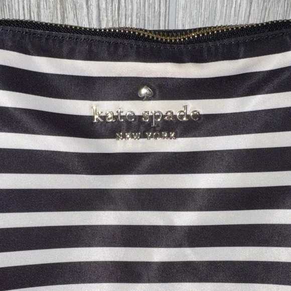 Kate Spade Black and Cream Striped Tote - Picture 2 of 12